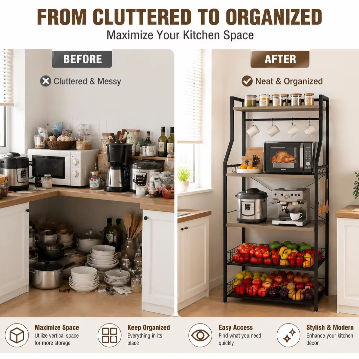 رف مطبخ من 5 طبقات مع حامل للم - مراجعة Home Gym Organization وسعره