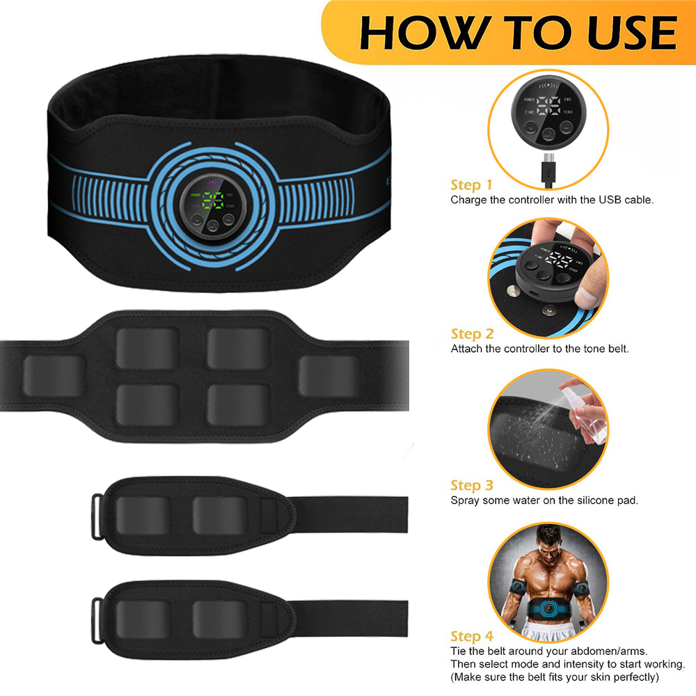 USB قابلة للشحن مدرب عضلات الب - مراجعة Weight Belt Lifting وسعره
