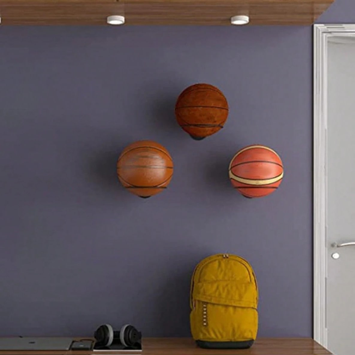 حامل كرة سلة مثبت على الحائط ل - مراجعة Home Gym Organization وسعره